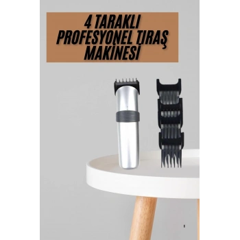 CEYLAN ADAM Yeni Nesil Profesyonel Şarjlı Saç Sakal Tıraş Makinesi Ayarlanabilir 4 Taraklı