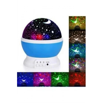 CEYLAN ADAM Yıldız Görünümlü Gece Lambası Renkli Masa Lambası Gökyüzü Projeksiyon
