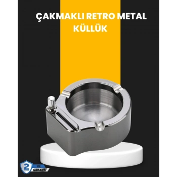 CEYLAN ADAM Yuvarlak Çakmaklı Küllük Dayanıklı Metal Yapı