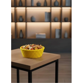 CEYLAN ADAM Yuvarlak Çerezlik Sarı Şık Tasarım ve Kompakt Boyut