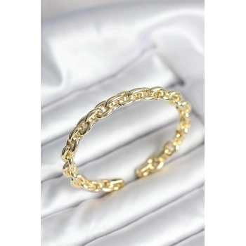 CEYLAN ADAM Zincir Model Gold Renk Pirinç Kadın Bileklik