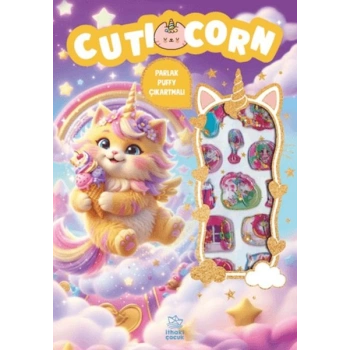 Cuticorn - Puffy Parlak Çıkartmalı Boyama Kitabı