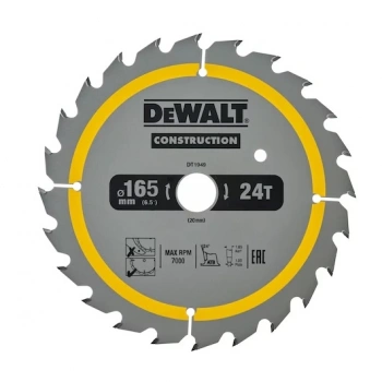 Dewalt DT1949 Daire Testere Bıçağı 165 x 20 mm