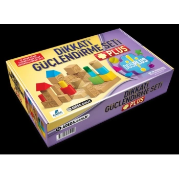 Dikkati Güçlendirme Seti Plus 4 Yaş (3 Kitap+22 Parça Ahşap - Karton Kutu)