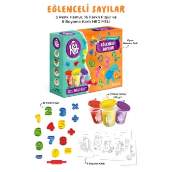 Eğlenceli Sayılar Oyun Hamuru Seti (25 Parça - 356 Gr)