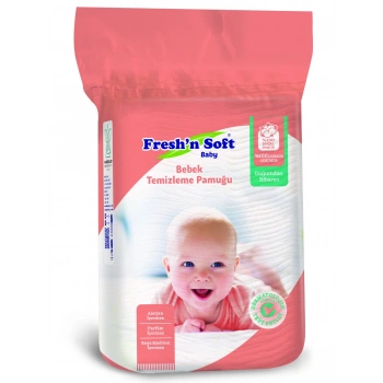 Freshn Soft Bebek Temizleme Pamuğu 60lik Dikdörtgen