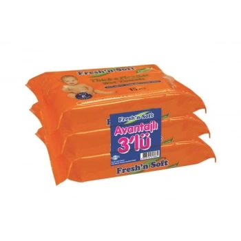 Fresh’n Soft Classıc Islak Bebek Havlusu - 3 lü Paket