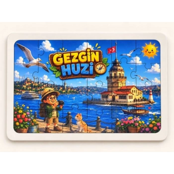 Gezgin Huzi - 24 Parça Ahşap Puzzle