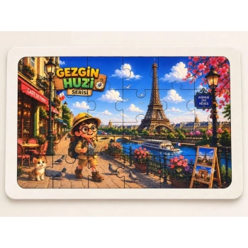 Gezgin Huzi - Paris - 24 Parça Ahşap Puzzle