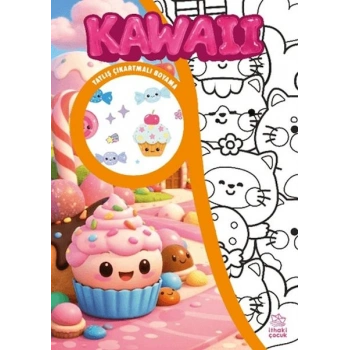 Kawaii Çıkartmalı Boyama Kitabı
