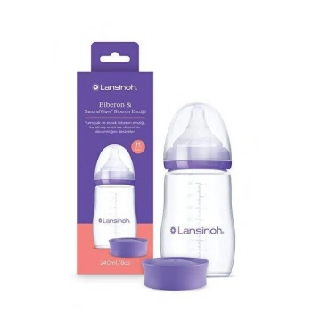 Lansinoh Natural Wave Biberon ve Biberon Emziği 240 ml