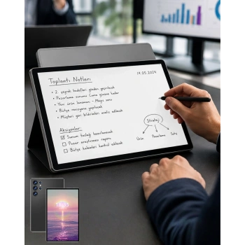 Mey İthalat® 10.1 İnç Android Tablet 16GB RAM 1TB Depolama Klavyeli Tablet Seti