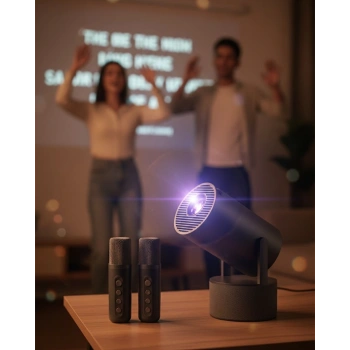 Mey İthalat® 1080P Taşınabilir Projeksiyon WiFi Bluetooth Destekli