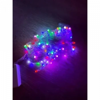 Mey İthalat® 10m 100 Led Damla Uçlu RGB Işık Şeffaf Kablo