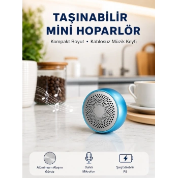 Mey İthalat® 10W Güçlü Stereo Bluetooth Hoparlör – 360° Surround Ses Deneyimi Yeni Nesil