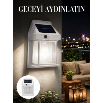 Mey İthalat® 1800 mAh Pilli Solar Duvar Aydınlatma Yeni Nesil