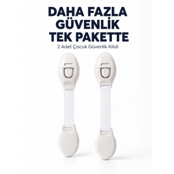 Mey İthalat® 2 Adet Güçlü Yapışkanlı Çocuk Güvenlik Kilidi