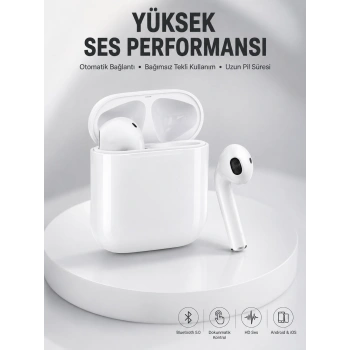 Mey İthalat® 2. Nesil Bluetooth Android ve İOS Uyumlu Kablosuz Kulaklık Çağrı Cevaplama