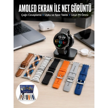 Mey İthalat® 2025 Model Akıllı Saat ve 2.Nesil TWS Bluetooth Kulaklık Yüksek Ses Kaliteli Yeni Nesil