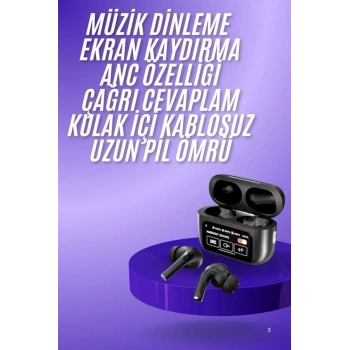 Mey İthalat® 2.Nesil Pro Ekranlı Sesli Görüşme Yapabilen Kablosuz Bluetooth Kulaklık