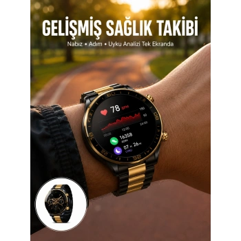 Mey İthalat® 3 Bileklikli Amoled Akıllı Saat Bluetooth Çağrı ve Sağlık Takipli Yeni Nesil