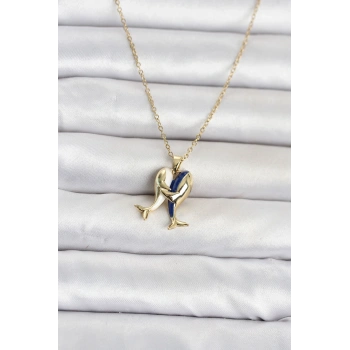 Mey İthalat® 316L Çelik Zincir Gold Renk Dolphin Model Kadın Kolye