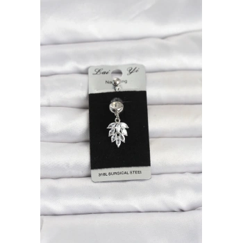 Mey İthalat® 316L Cerrahi Çelik Sallantılı Başak Model Göbek Piercing