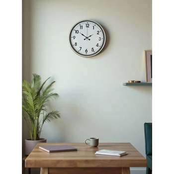 Mey İthalat® 36 Cm Standart Krem Duvar Saati