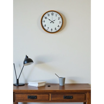 Mey İthalat® 36 Cm Standart Turuncu Duvar Saati