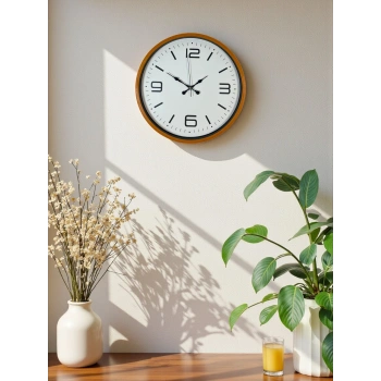 Mey İthalat® 36 Cm Turuncu Dekoratif Duvar Saati