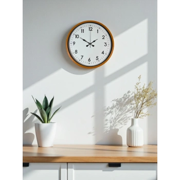 Mey İthalat® 36 Cm Turuncu Dekoratif Duvar Saati