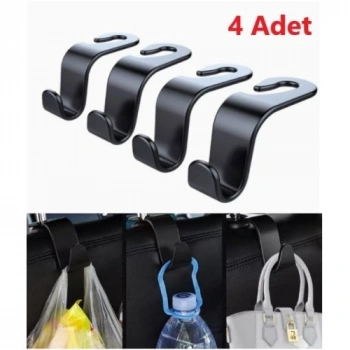 Mey İthalat® 4  Adet Araba Koltuk Arkası Askı