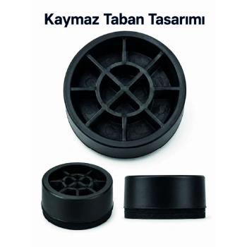 Mey İthalat® 4 Adet Kaymaz Çamaşır Makinesi Ayak Altlığı