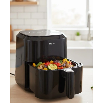 Mey İthalat® 4 Litre Cam Hazneli 1360W Ayarlanabilir Isılı Airfryer