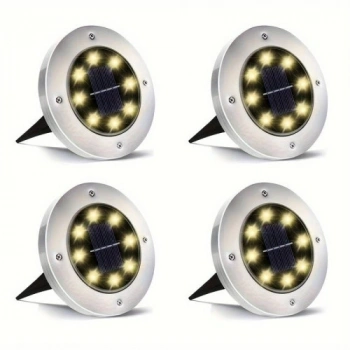 Mey İthalat® 4lü Solar Panelli Kazıklı Bahçe Aydınlatması