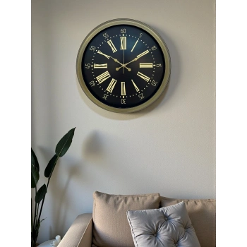 Mey İthalat® 40 Cm Metal Antik Roma Eskitme Duvar Saati