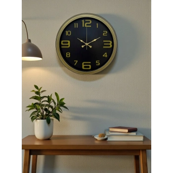 Mey İthalat® 40 Cm Metal Eskitme Vintage Duvar Saati