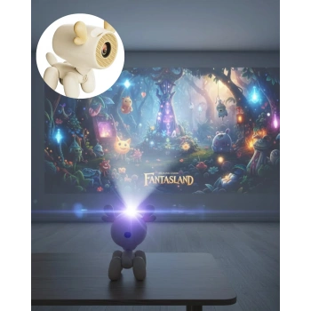 Mey İthalat® 500 ANSI Lümen Parlaklıkta Akıllı Mini Projeksiyon Cihazı