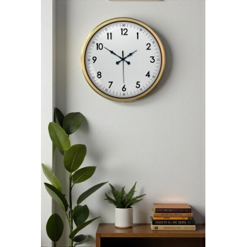 Mey İthalat® 52 cm Eskitme Metal Dekoratif Duvar Saati