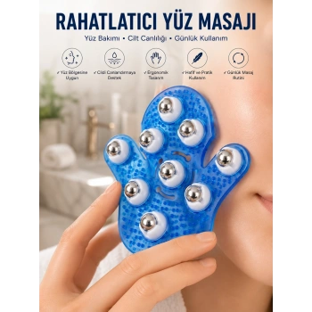 Mey İthalat® 9 Bilyeli Masaj Eldiveni Giyilebilir Plastik Vücut Sıkılaştırıcı