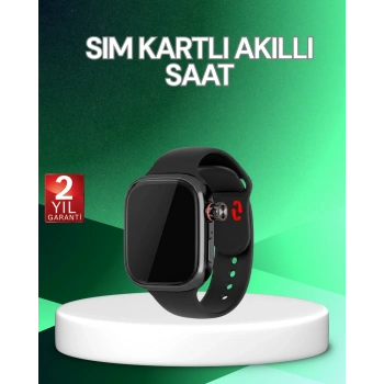 Mey İthalat® Adımsayar ve Nabız Ölçerli SIM Kartlı Akıllı Saat