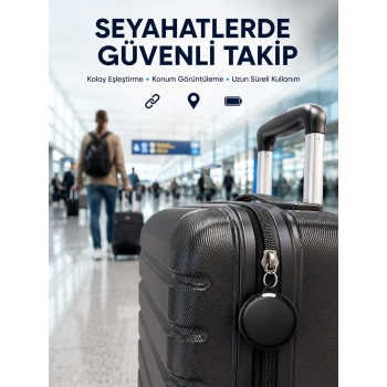 Mey İthalat® Akıllı Bluetooth Takip Cihazı AirTag İOS ve Android Uyumlu