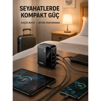 Mey İthalat® Akıllı Güç Dağılımlı 4 Girişli Şarj İstasyonu