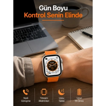 Mey İthalat® Akıllı Saat GPS Özelliği Bildirim Görme Adımsayar Sesli Görüşme Yapabilen Yeni Nesil
