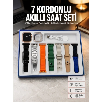Mey İthalat® Akıllı Saat Unisex Akıllı Saat Çoklu Kordon Seçeneği Çelik Kordon Plastik Kordon Yeni Nesil