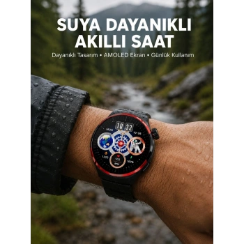 Mey İthalat® AMOLED Ekranlı Akıllı Saat Bluetooth Arama ve NFC Destekli Yeni Nesil