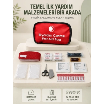 Mey İthalat® Araç ve Ev İçin İlk Yardım Çantası Acil Set