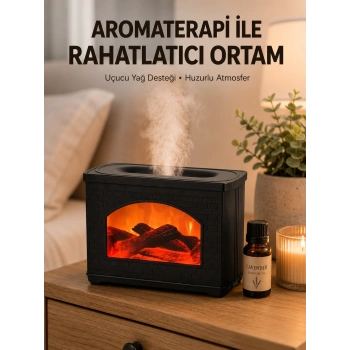 Mey İthalat® Aromaterapi Uyumlu Ultrasonik Oda Nemlendirici Ayarlanabilir Sis Çıkışlı