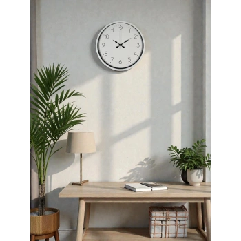Mey İthalat® Beyaz 36 Cm Standart Duvar Saati
