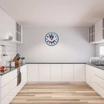 Mey İthalat® Beyaz Chef Smile 36 Cm Duvar Saati